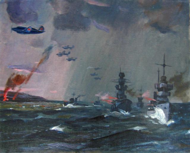 Дейнека А.А. Набеговый рейд черноморских кораблей у Одессы. 1944 Дейнека А.А. Набеговый рейд черноморских кораблей у Одессы. 1944